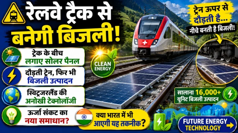 रेलवे ट्रैक के बीच से पैदा हो रही बिजली