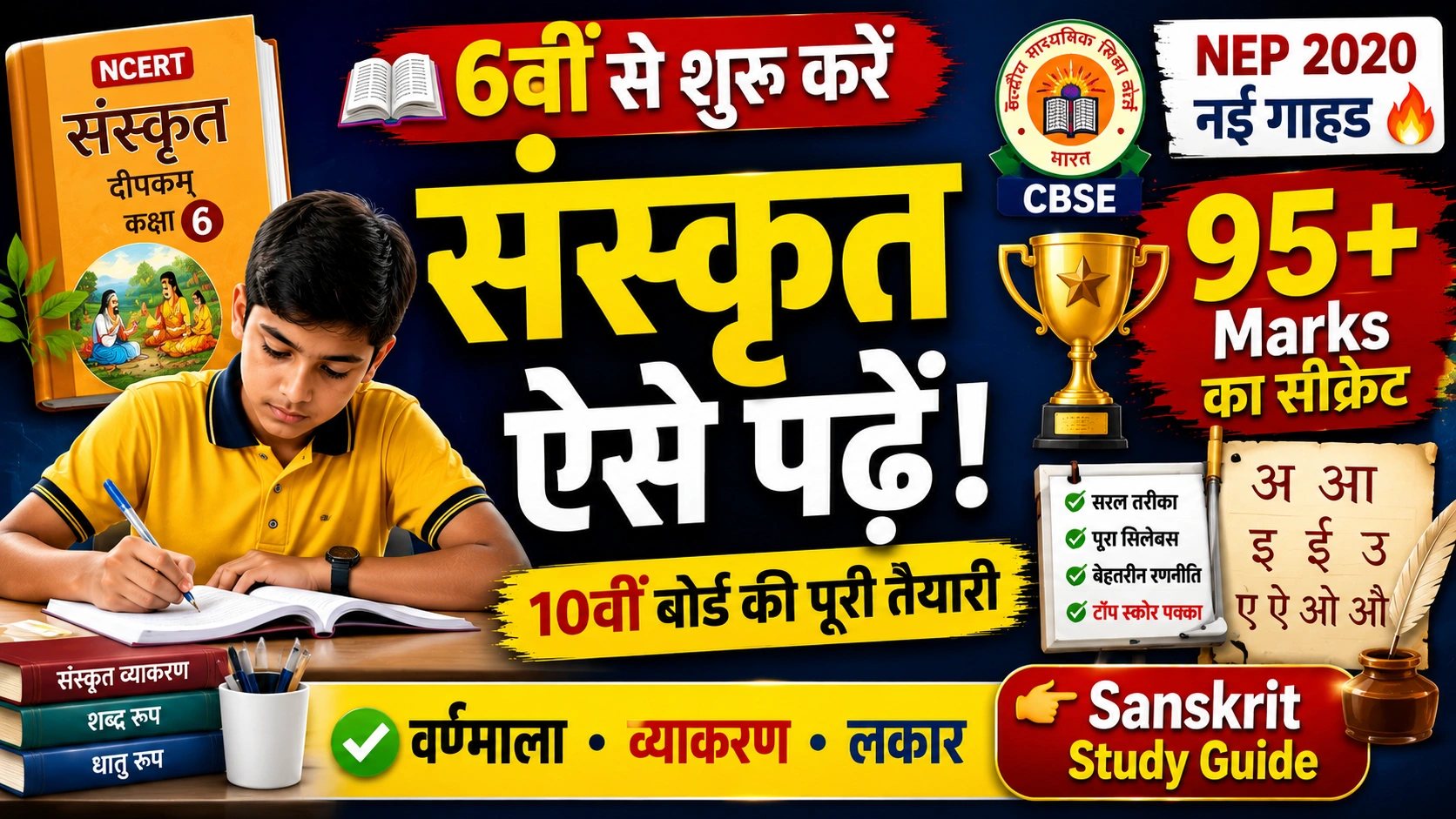 Class 6th To 10th Sanskrit Study Plan