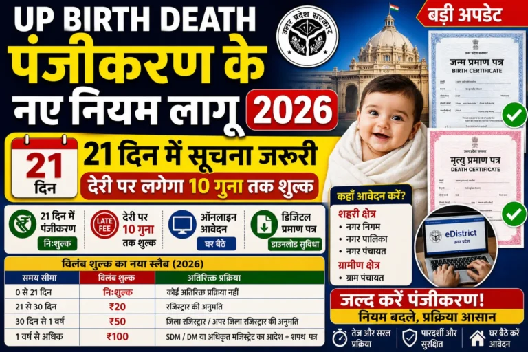 UP Birth Death Registration New Rules 2026